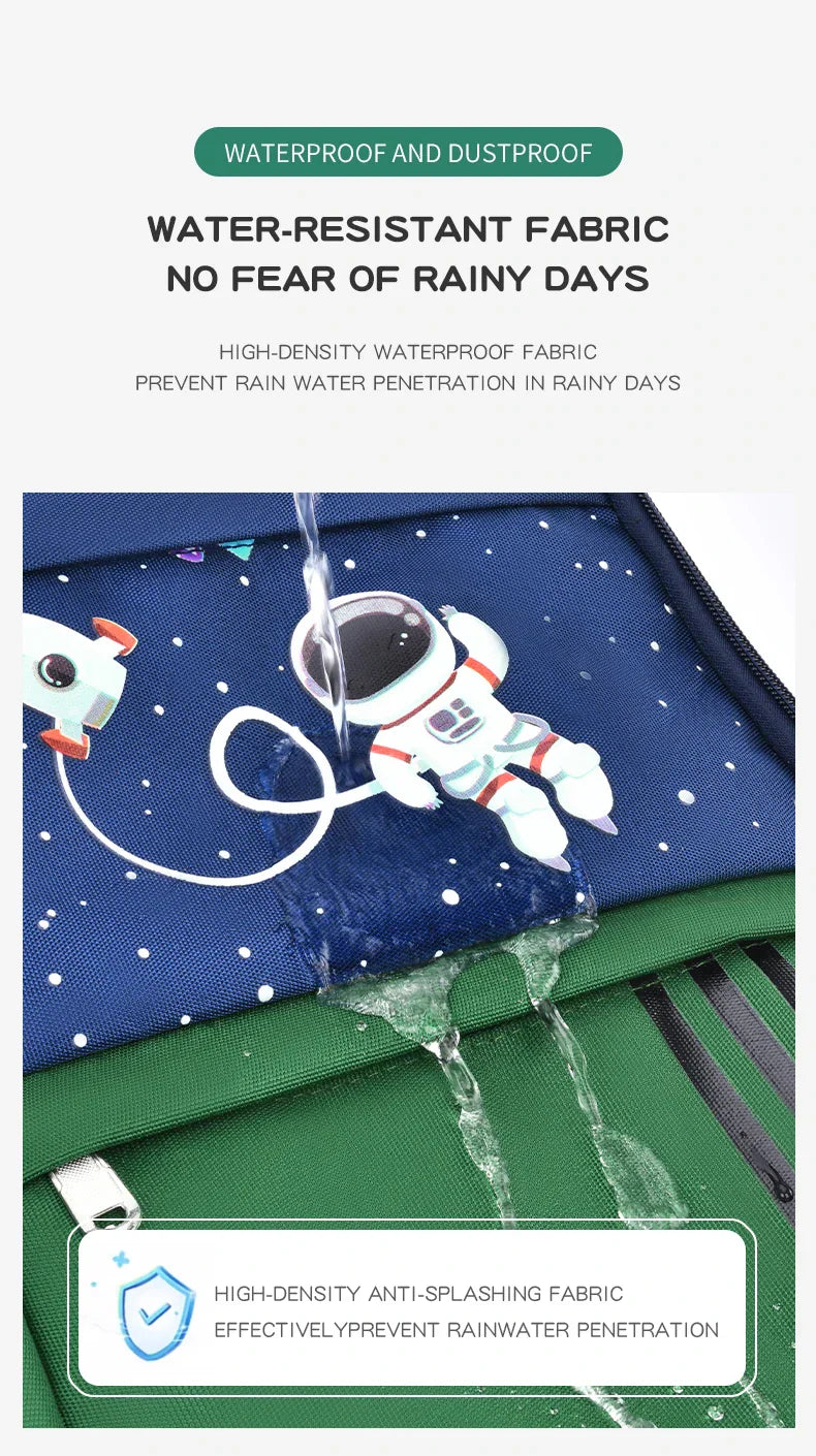 Elementary School Students Schoolbag Boys 1,2,3,4,5,6 Grades 6-12 Years Old Astronaut Shoulder Baglaptop Backpack Waterproof WEA