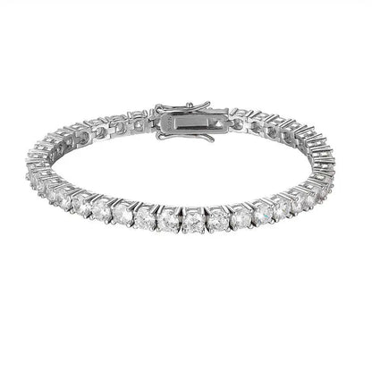 TY 3mm 4mm Moissanite Tennis Bracelet 925 Sterling Silver Full Dia Sier Plated Wedding Party Jewelry Bracelets For Women Man