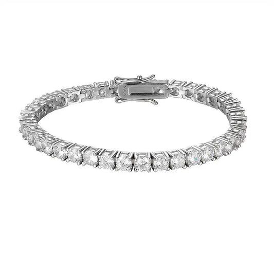 TY 3mm 4mm Moissanite Tennis Bracelet 925 Sterling Silver Full Dia Sier Plated Wedding Party Jewelry Bracelets For Women Man