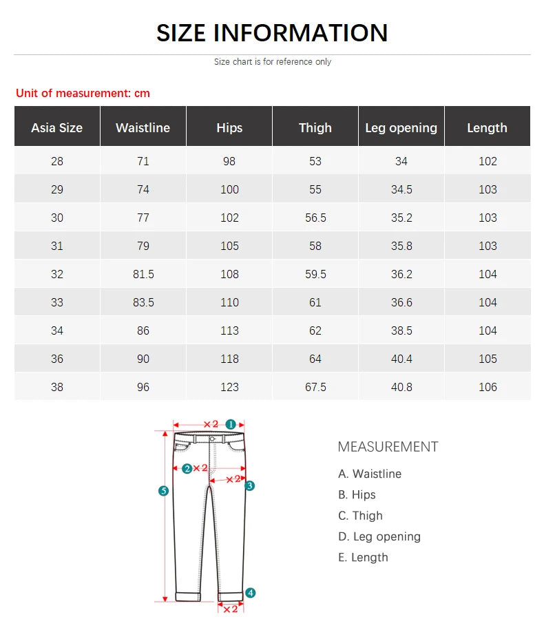 Men White Jeans Fashion Casual Classic Style Slim Fit Soft Trousers Male Advanced Stretch Pants