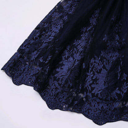 Europe and the United States cross-border new sleeveless undershirt embroidered princess dress girls flowers mesh dress flower