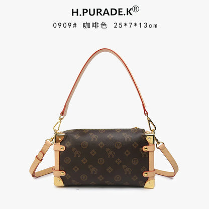 2025 Coffee Brown Crossbody Bag for Women - 可调节 Strap Shoulder Purse, Stylish Underarm Handbag, Lightweight Small Casual S