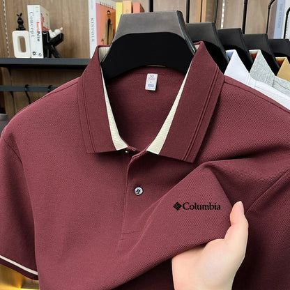 Summer hot search brand new 100% pure cotton comfortable polo shirt personalized men's letter embroidery best-selling short top