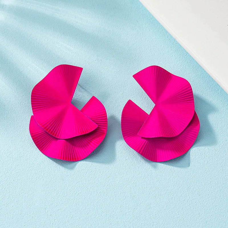 Vintage Earrings Women Bohemian Big Irregular Geometric Gold Metal Dangle Drop Earrings Exaggerated Jewelry 2024