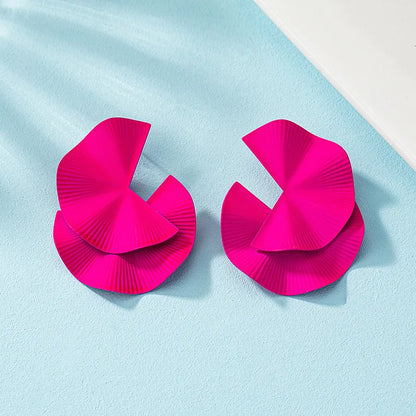 Vintage Earrings Women Bohemian Big Irregular Geometric Gold Metal Dangle Drop Earrings Exaggerated Jewelry 2024