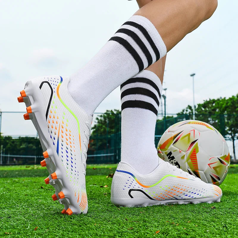 Kids Youth Soccer Shoes Cleats Football Boots Men Non Slip Breathable Lightweight Training Sneakers Boys Children Football Match