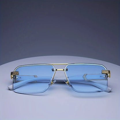 Fashion Rimless Sunglasses Men Women Populare Frameless Sun Glasses Male Female Classic Small Square Summer Traveling Shades