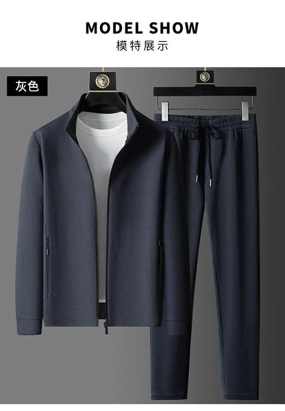 (jackets + trousers) 2024 spring fashion men jackets Man coats long sleeve men's casual jackets men A set of clothes size M-5XL