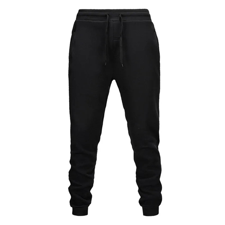 2025 Autumn and winter Keep warm Men Compression pants Running Fitness Tight Sport Training Jogging Solid Lace Up Slim Trousers