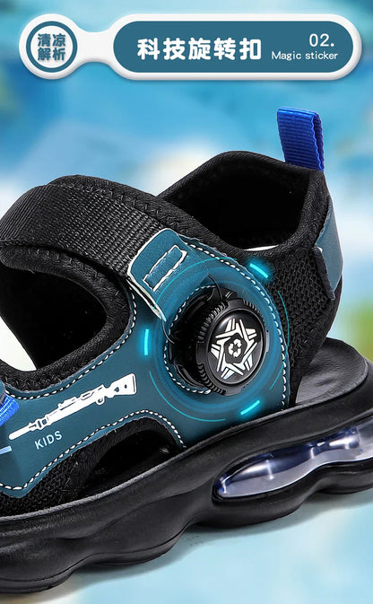 Summer New Air Cushion Sandals Children's Sports and Leisure Shoes Teenagers and Children Outdoor Water Beach Quick Drying Shoes