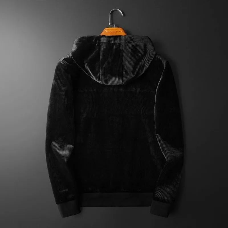 Men's Clothing Spring and Autumn high quality Casual Sports Hooded suit Gold Velvet Pants suit Loose Two-piece Set