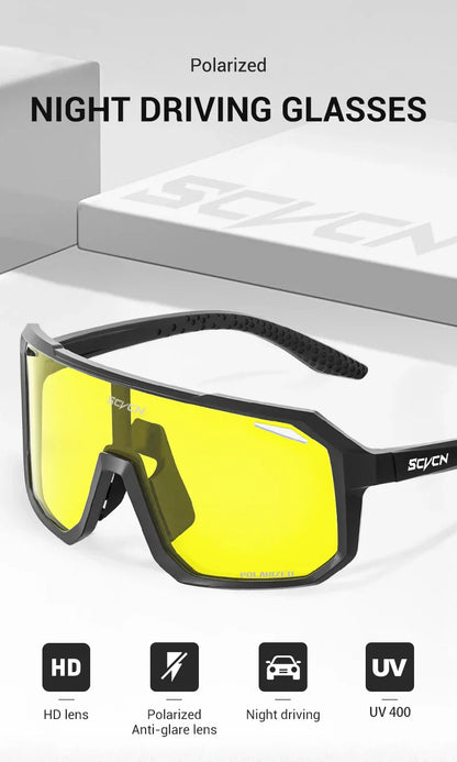 Yellow Polarized Cycling Sunglasses Men Bike MTB Driving Glasses Women Outdoor Sports Hiking Fishing UV400 Glasses