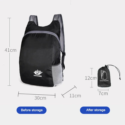 15L Lightweight Packable Backpack Foldable ultralight Outdoor Folding Backpack Travel Sports Bag Hiking Daypack for Men Women