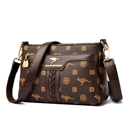 Old Flower Leather Luxury Designer Crossbody Shoulder Mesenger Bags for Ladies Zipper Small Retro Women Bag Female Sac A Main
