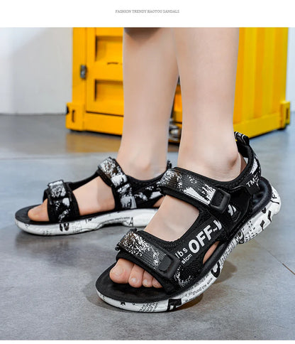 New Style 2025 Summer Kids Sandals Fashion Sandalias Childrens Shoes Non-slip Soft Bottom Beach Boys Sandals For Child