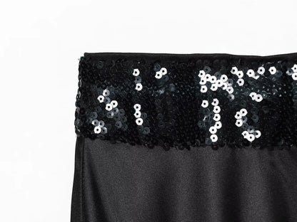 Chic Sequins Strapless Top For Women Holiday Party Tube Tops Chic Off Shoulder Fashion Solid Summer New Ladies Club Wear
