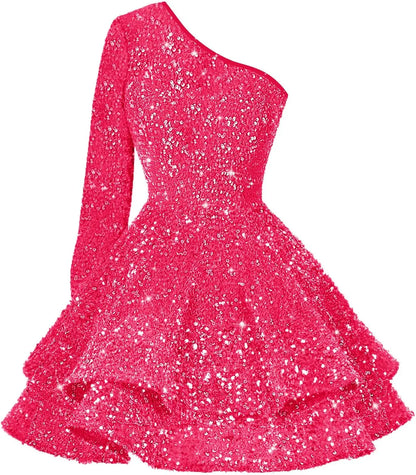Sequin Short Homecoming Dress for Teens Sparkly Prom Dress Sweet 14 16 Birthday Photo Shoot Gowns Mini Dress Graduation Dress