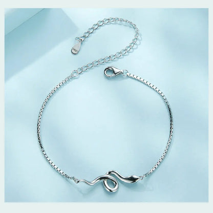 925 Sterling Silver Luxury Spirit Snake Bracelet Lobster Clasp Chain Pave Setting CZ for Women Trendy Fine Jewelry