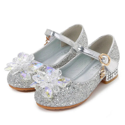 Flower Children's Shoes Beach Princess Girl Shoes For Kids Glitter Wedding Party Shoes Infantil Chaussure Enfant