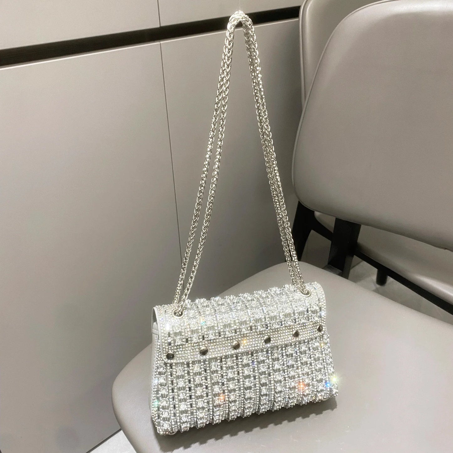 Rhinestones Evening clutch Bag Purses and handbag luxury Designer shoulder bag Shiny Crystal Clutch purse Woman's bag