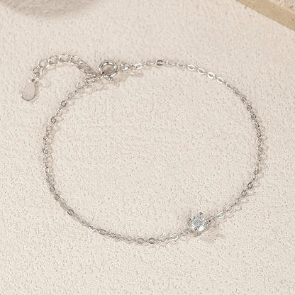 Trendy 0.1-0.5CT Moissanite Bracelets for Women Elegant Lab Diamond Adjustable Chain 925 Sterling Silver Wedding Jewelry