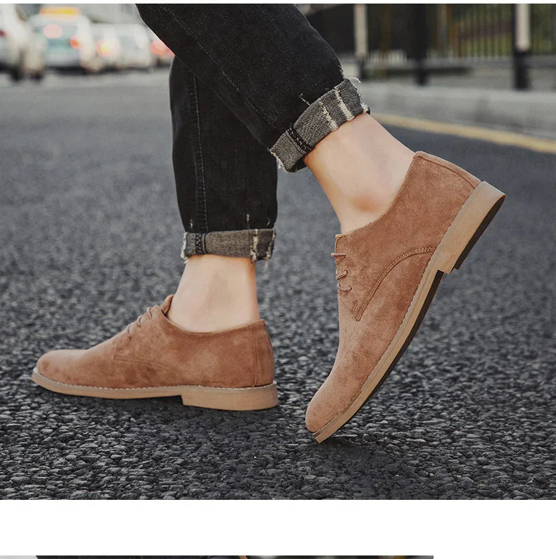 Sapatos Masculinos Derby de Luxo, Sapatos de Couro de Camurça de Alta Qualidade para Homens, Sapatos Casuais de Negócios, Sapatos de Amarrar Masculinos para Festas e Casamentos, Tamanho Grande