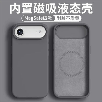 Magnetic Case For iPhone 17 Pro Max 17 Ari MagSafe Liquid Silicone Comfortable Feel Built in Flocking Protect Cover