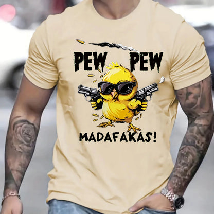 Summer men's 100% pure cotton casual loose oversized cool girl cartoon printed comfortable round neck short sleeved T-shirt top
