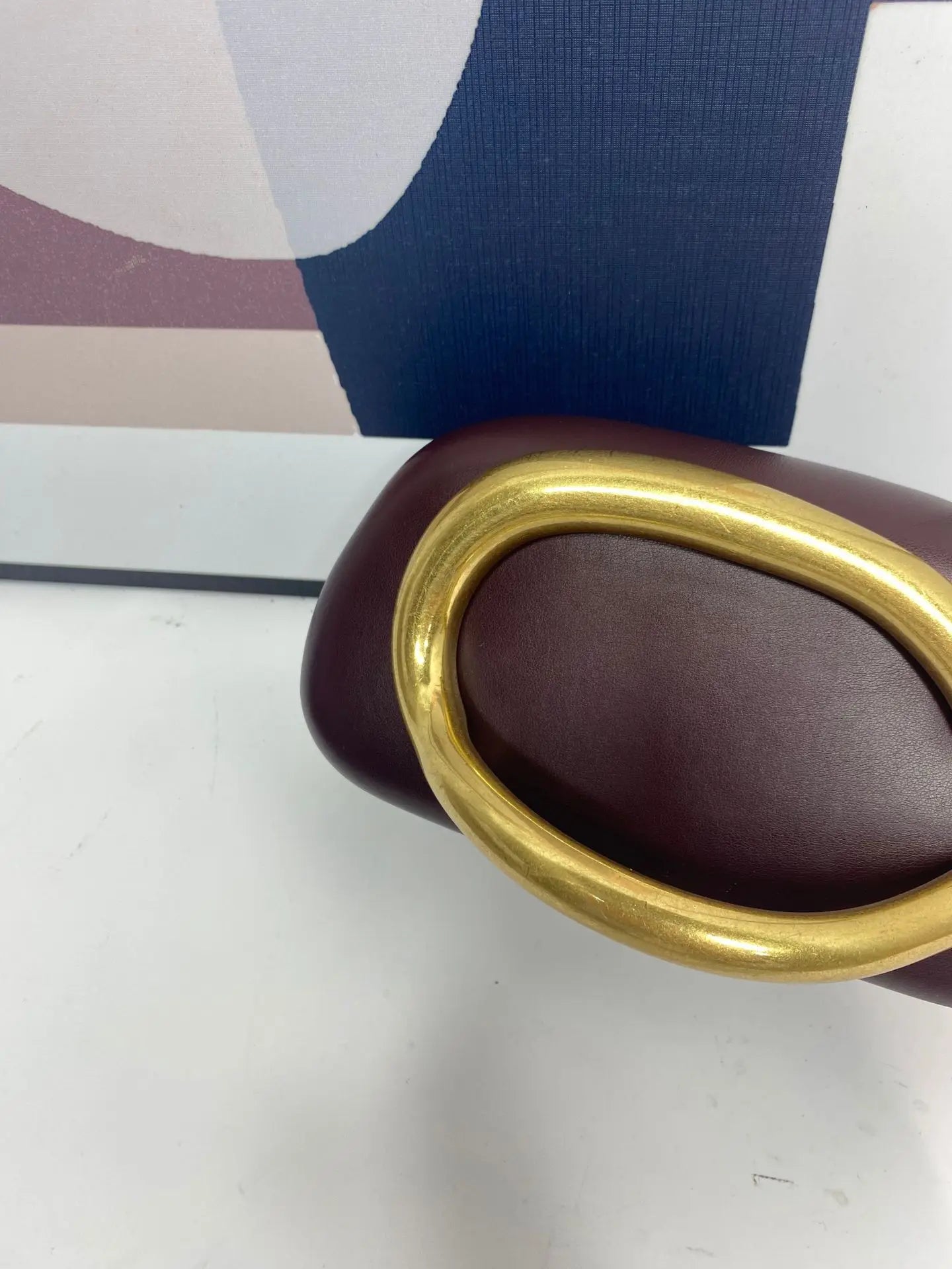 Big Gold Metal Closure Clutch Evening Bags For Women Luxury Designer Handbag And Purse Vintage Oval Box Chain Strap Shoulder