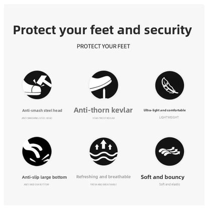 New Women's Safety Shoes with Anti Smashing and Anti Piercing Lightweight Soft Sole and Steel Toe Caps for Work Shoes