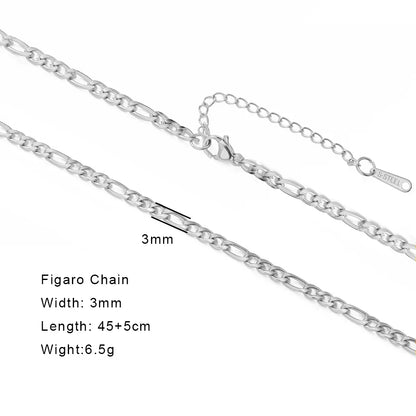 Stainless Steel Gold Color Chain Necklace Women Minimalist Cuban Paperclip Twisted Snake Chain Fashion Jewelry Wholesale