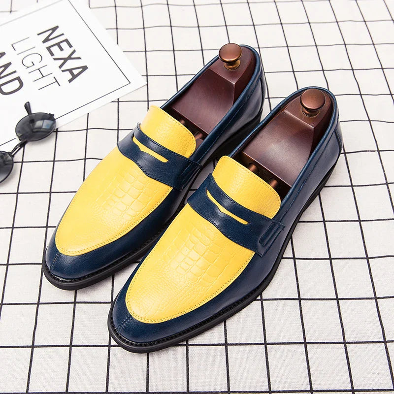 Mens Leather Designer Brand Casual Classic for Men Smile Breathable Office Loafers Formal Business Footwear Dress Shoes Flats 48