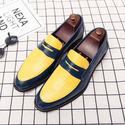 Mens Leather Designer Brand Casual Classic for Men Smile Breathable Office Loafers Formal Business Footwear Dress Shoes Flats 48