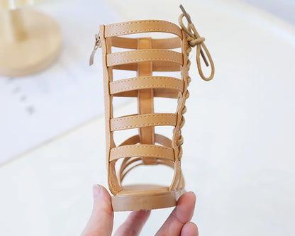 Children Sandals High-top Kids Girls Sandals Baby Sandals High Quality Flat Cut-Outs Beach Sandals