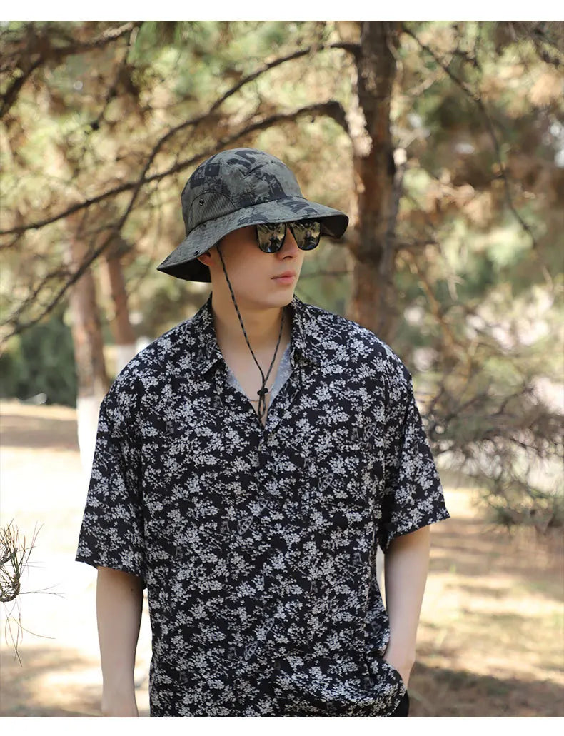60-65cm Xxl Big Head Hat Men Summer Outdoor Jungle Fisherman Cap Lightweight