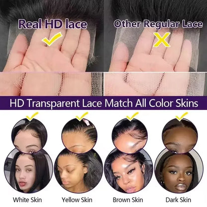 Deep Wave 13x4 Hd Lace Front Human Hair Wig 42 Inch Deep Wave 13x6 Hd Lace Frontal Wig 250 Density 5x5 Glueless Wig For Women