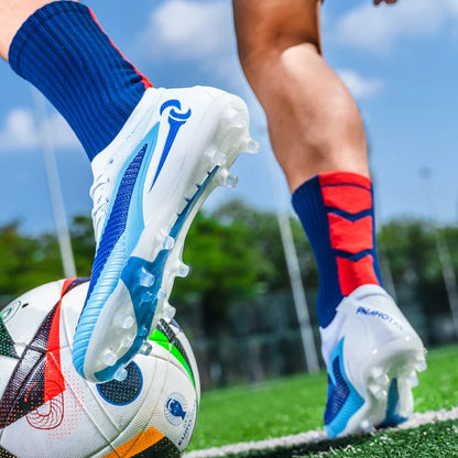 New Men Football Boots Outdoor Sport Boys Long Spikes Non Slip Breathable Match Training Cleats Soccer Shoes Adult Comfortable