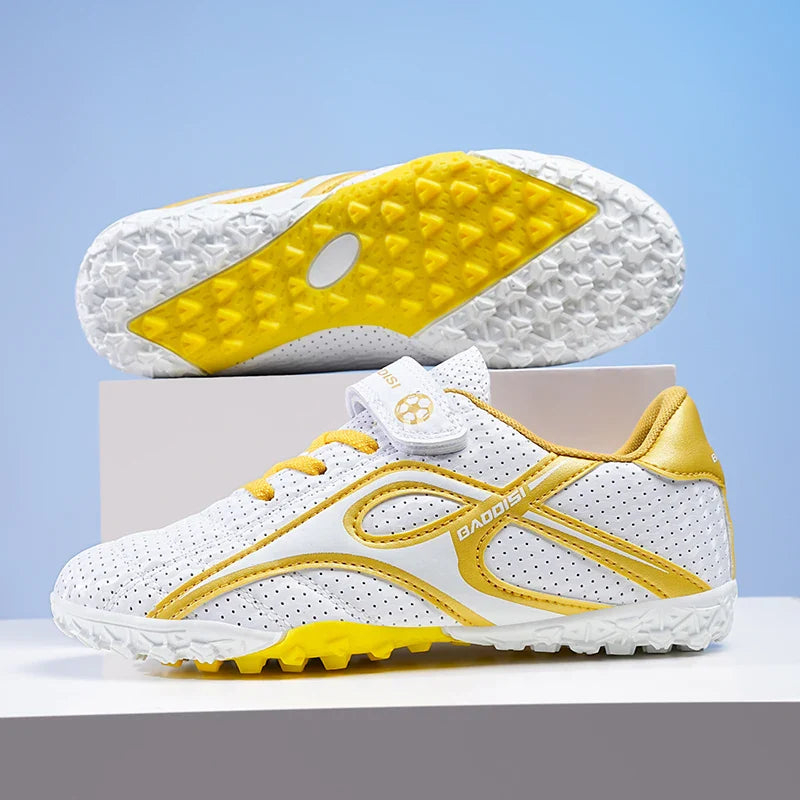 Kids Unisex Soccer Shoes Boys Grils Football Boots Non-Slip Training Indoor Outdoor Athletic Shoes Breathable Ultralight Sports