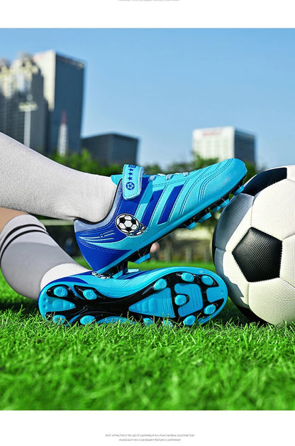 New Kids Turf Football Boots Training Shoes Soccer Shoes Drop Shipping Professional Match Grass Ultralight Cleats Boys Non-Slip