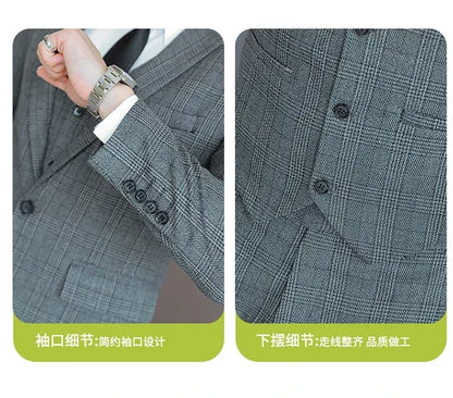 Hemp (blazer+Vest+Pants) Fashion Business Leisure Hosts Slim-fit Cotton Hemp Gentleman Wedding Work Wedding Suits for Men M-5XL