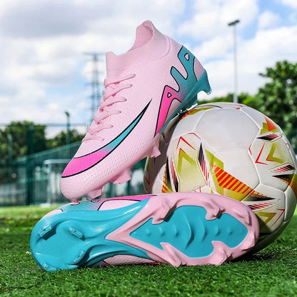 New Men Football Boots Grass Futsal Sneakers High-quality Match Cleats High-top Non-Slip Soccer Shoes Indoor Hot-selling Outdoor