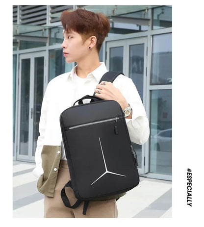 New Anti-theft USB Waterproof Hard Case Travel Smart Laptop Motorcycle Backpack Man EVA Fashion Business Men's Shell Backpack