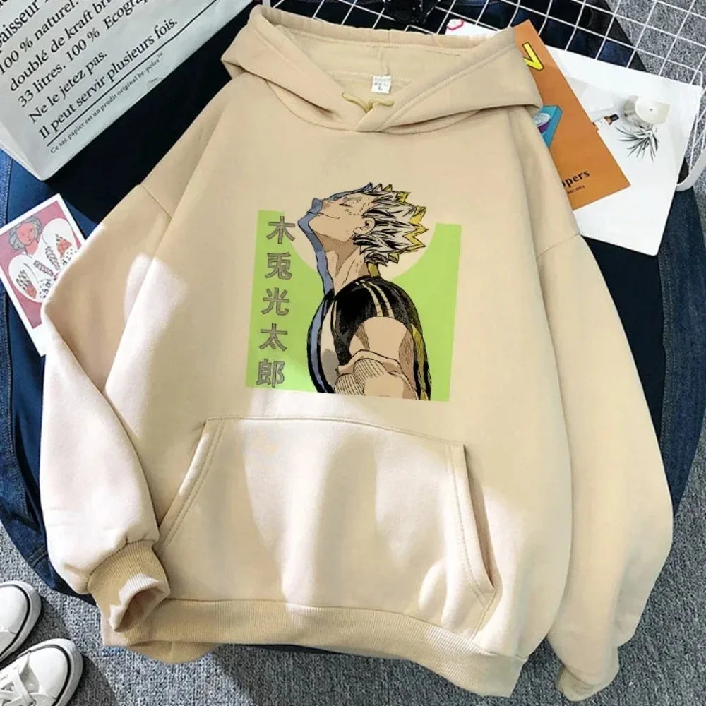 90s Japanese Anime Haikyuu Hoodies Women Funny Karasuno Fly High Graphic Streetwear  Fashion Male Sweatshirts Unisex Harajuku