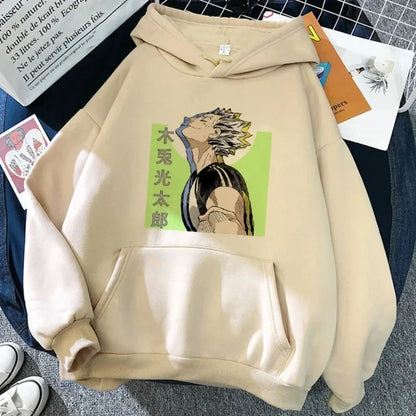 90s Japanese Anime Haikyuu Hoodies Women Funny Karasuno Fly High Graphic Streetwear  Fashion Male Sweatshirts Unisex Harajuku