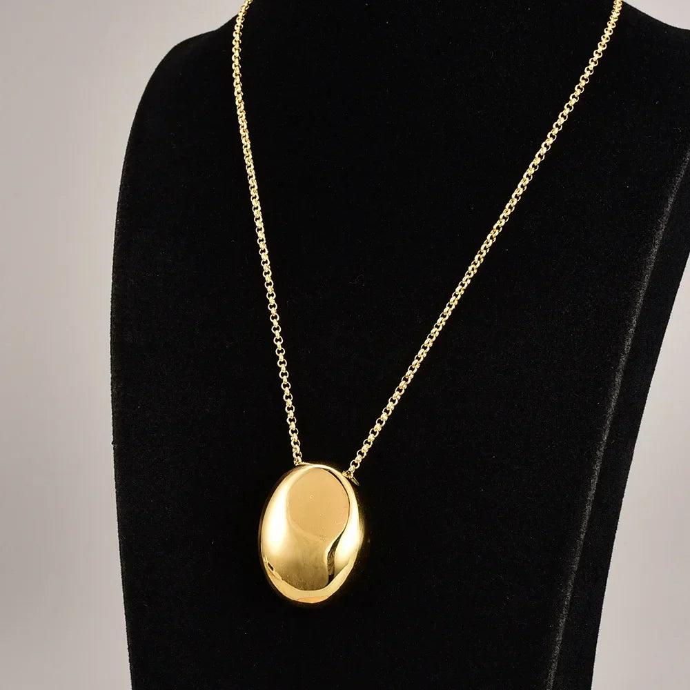 L248 Factory wholesale water drop geometric ins style individual minimalist light luxury sweater chain necklace available for co