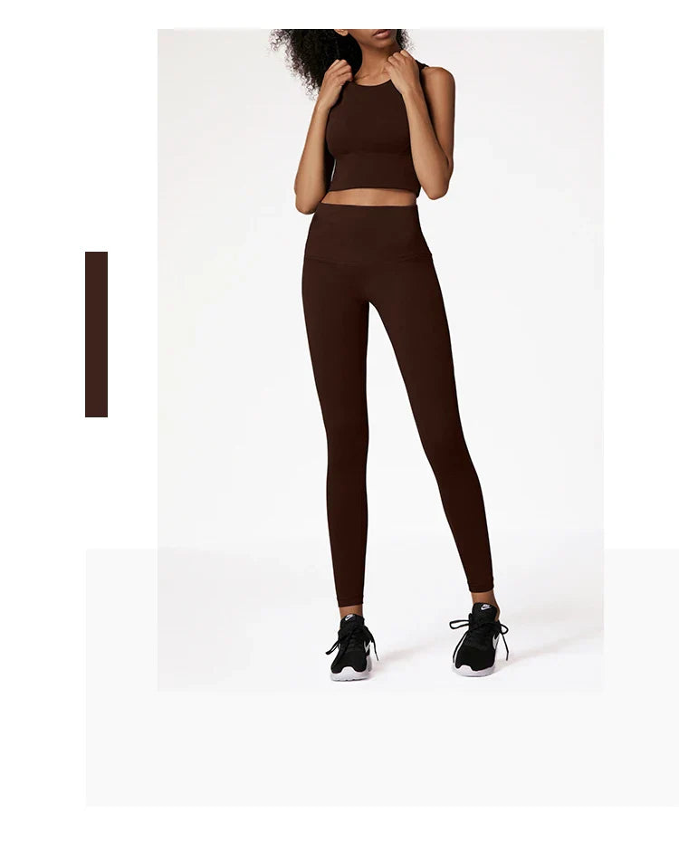 High Elastic Women's 2 Piece Yoga Set with Sports Bra and Leggings High Stretch Pants Bra with Coaster Women's Sports Suit👚