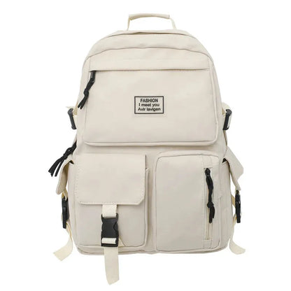 Men's and Women's Large Capacity Casual Schoolbag Universal Nylon Backpack Fashion Computer Backpack Daily Commuting