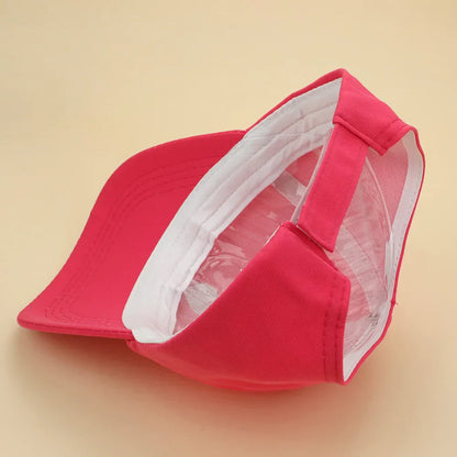 Kids Baseball Caps for Boys Girls Sun Hat Love Heart Hollow High Ponytail Caps Children Adjustable Baseball Caps for 4-12 Years