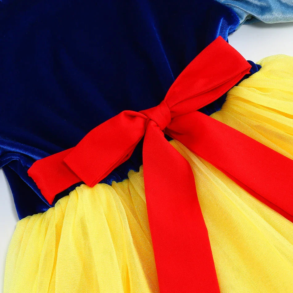 Halloween Girl Snow White Costume Party Dresses For Girls Cartoon Role Playing Outfits Kids Christmas Theme Fantasy Tulle Gown