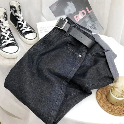 High Waist Harlan Denim Jeans Straight Leg Loose Fit